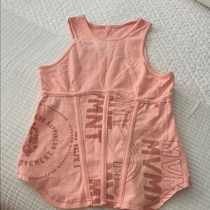 Women's Peach Graphic Tank Top free movement